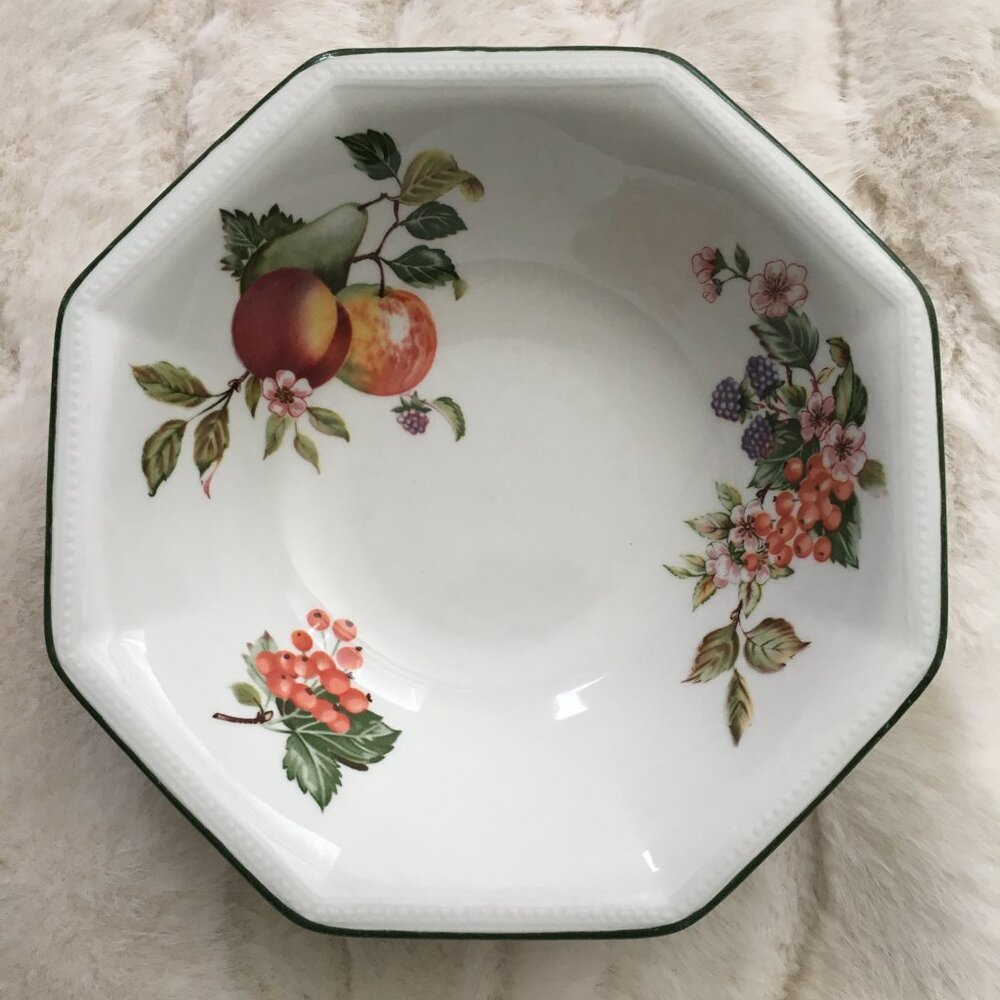 Johnson Bros Fresh Fruit Octagon Coupe Cereal Bowl England 1990 Vintage Bowl #2